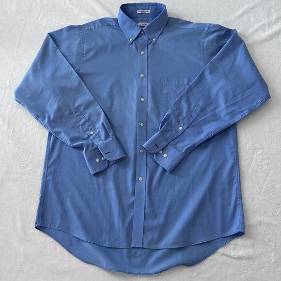 IZOD Wrinkle Free Men Button Down Shirt Light Blue 16.5 34/35 Perfect Condition - Picture 1 of 6